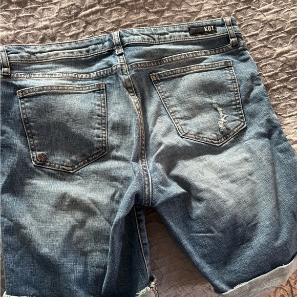 Kut from the Kloth denim shorts. Mid to lower rise. Some distressed elements. - Picture 6 of 6
